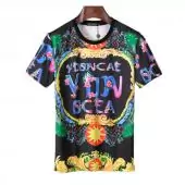 short sleeve t-shirt casual versace vintage floral homme summer v8633 print